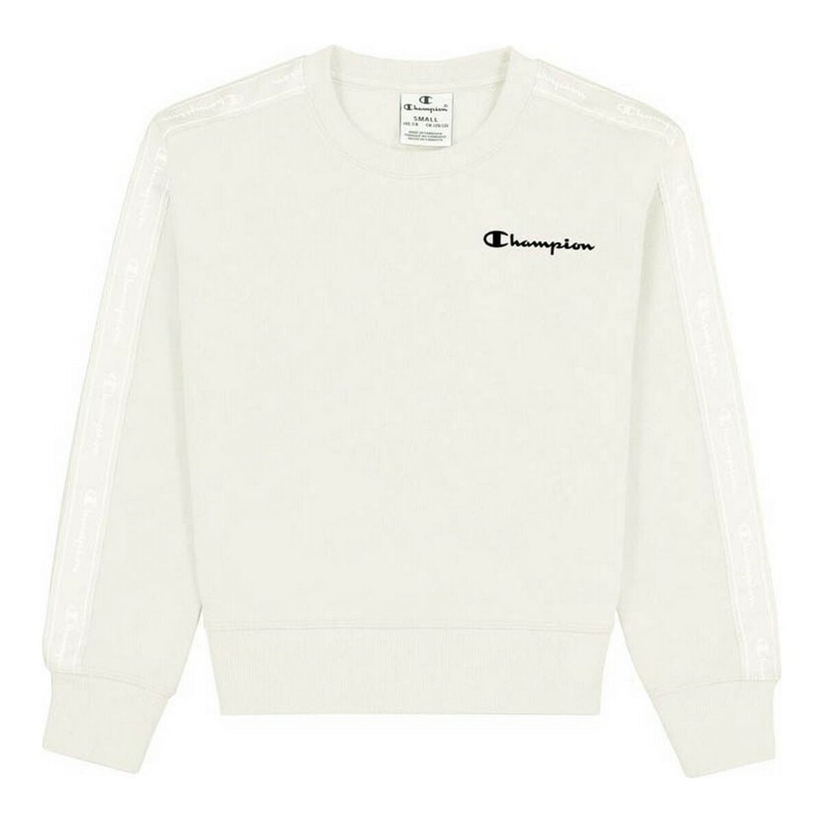 Felpa per Bambini Champion Crewneck Logo Bianco