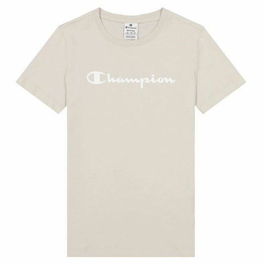 Maglia a Maniche Corte Donna Champion Big Script Logo Bianco