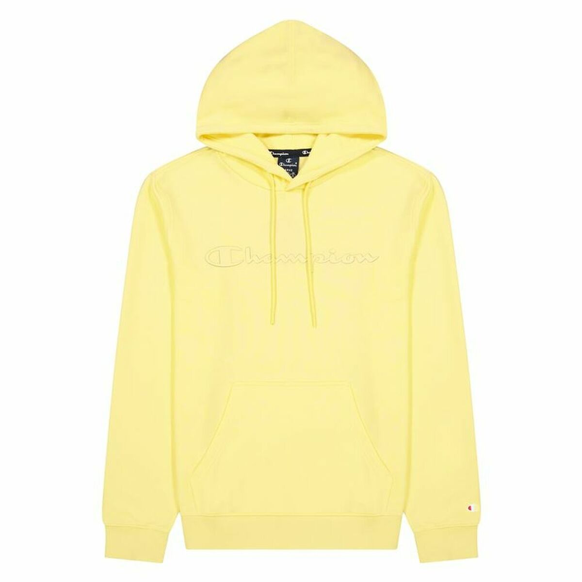 Felpa con Cappuccio Uomo Champion Script Logo Hoodie M Giallo