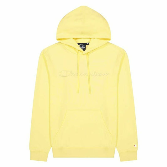 Felpa con Cappuccio Uomo Champion Script Logo Hoodie M Giallo