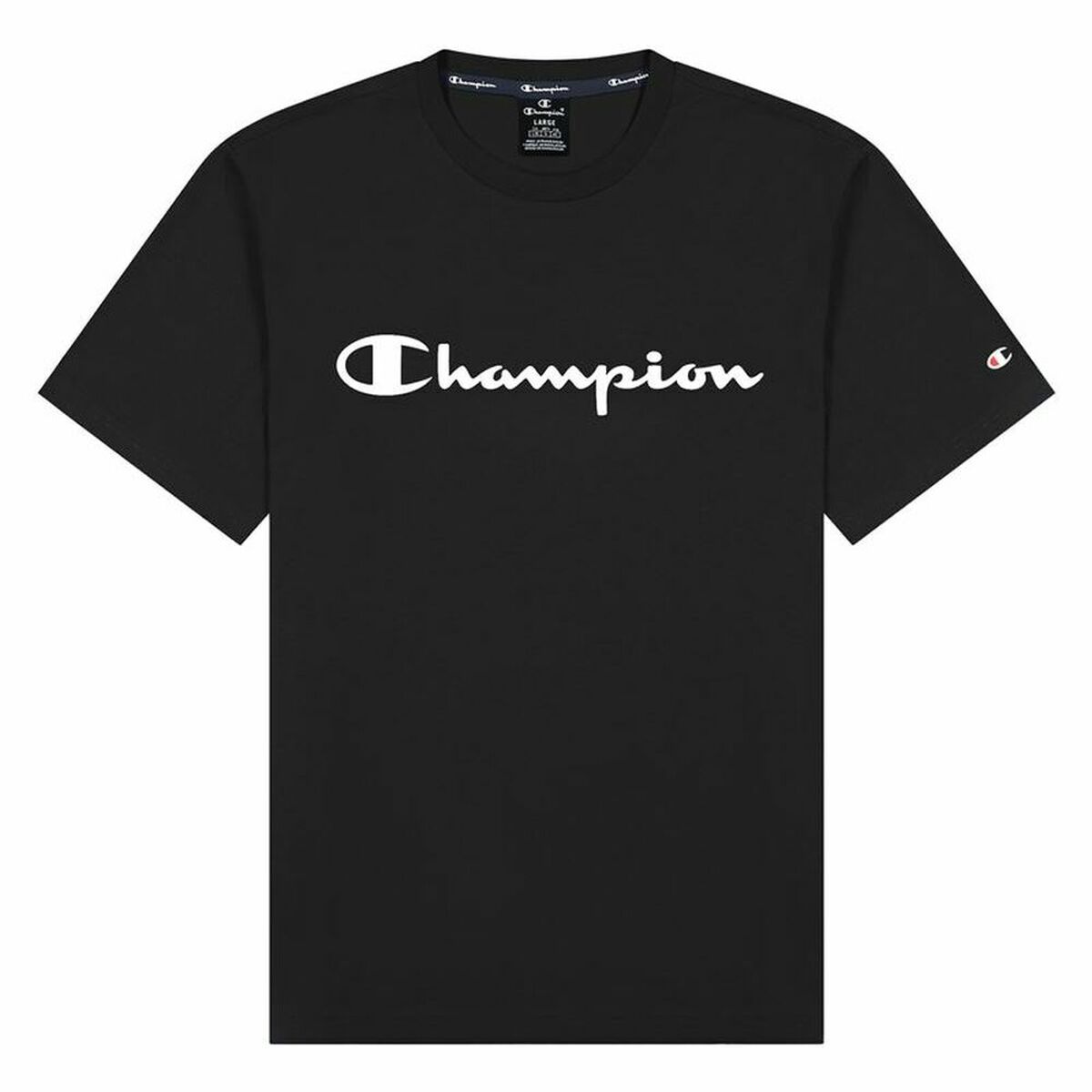 Maglia a Maniche Corte Champion Crewneck Script Logo M Nero