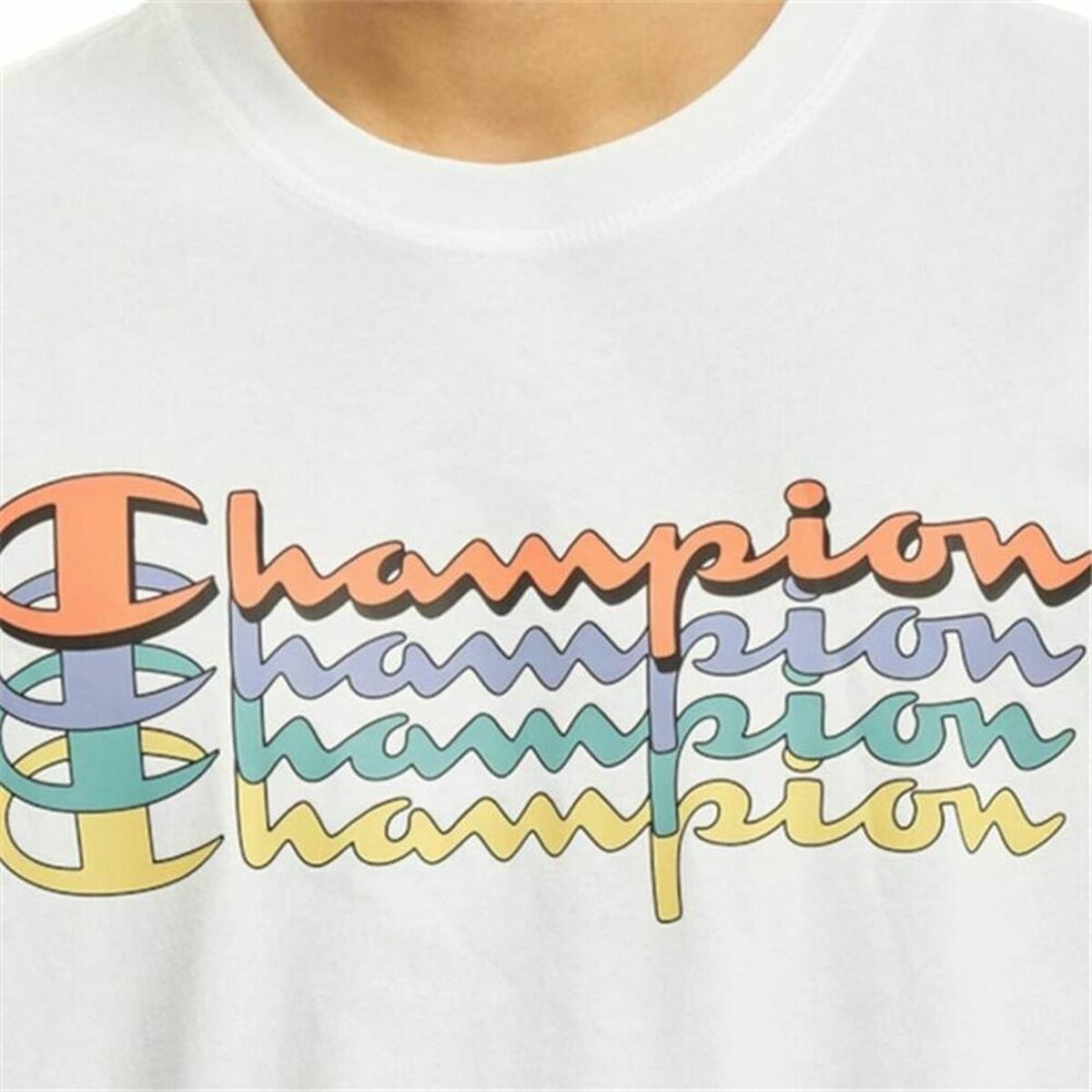 Maglia a Maniche Corte Champion Crewneck Bianco