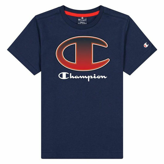 Maglia a Maniche Corte per Bambini Champion Crewneck T-Shirt B Blu Marino