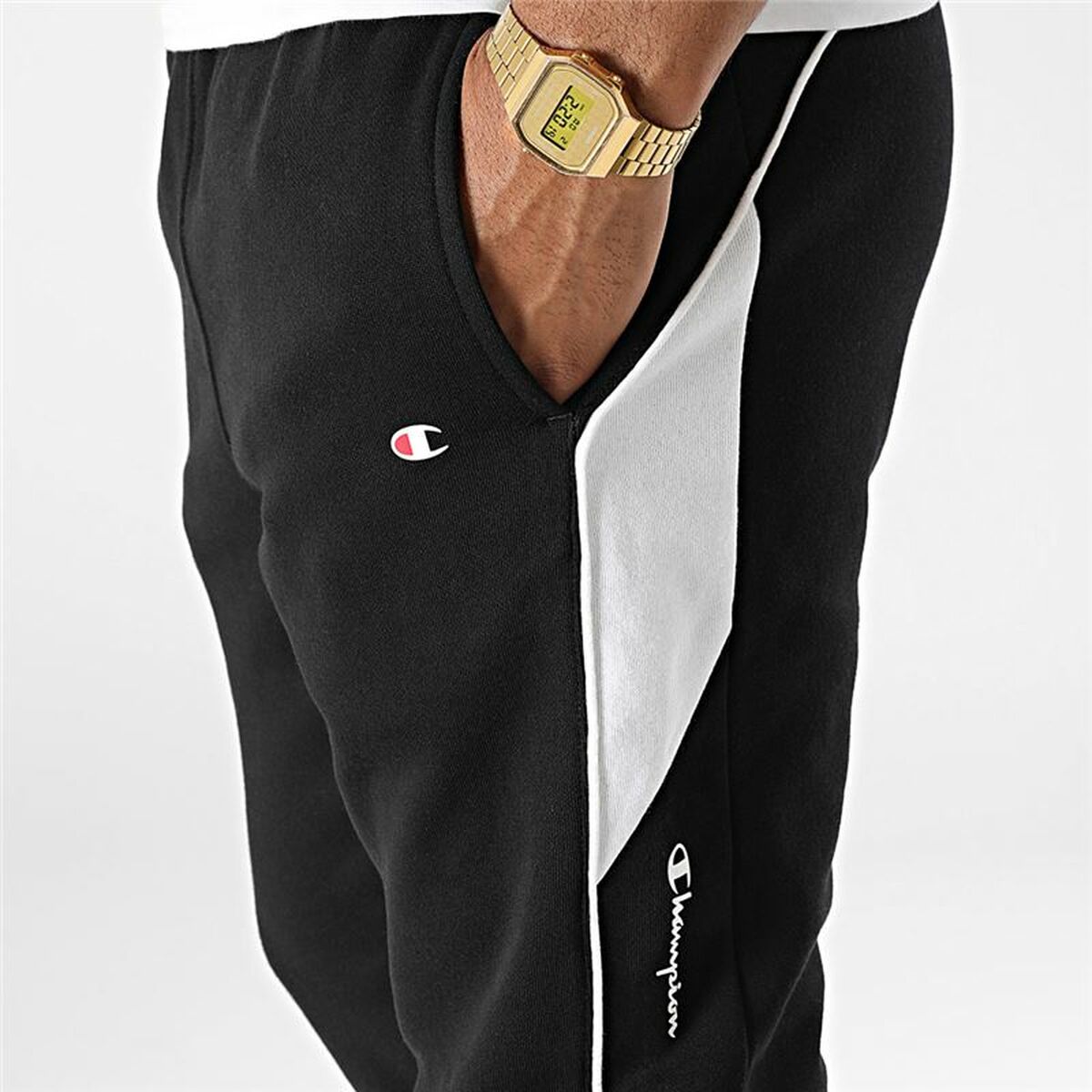 Pantalone Lungo Sportivo Champion Nero Uomo