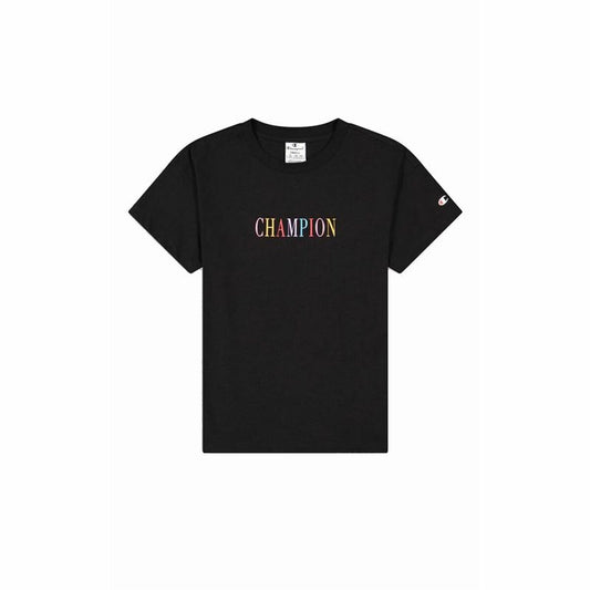 Maglia a Maniche Corte Donna Champion Crewneck Croptop Nero