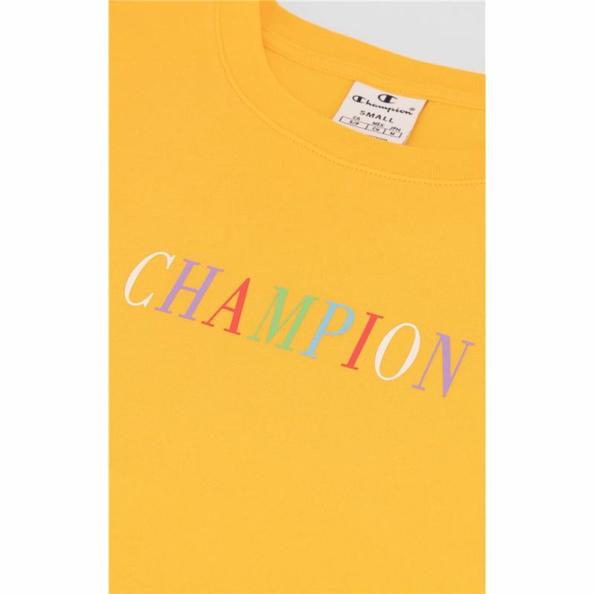 Maglia a Maniche Corte Donna Champion Crewneck Croptop Giallo