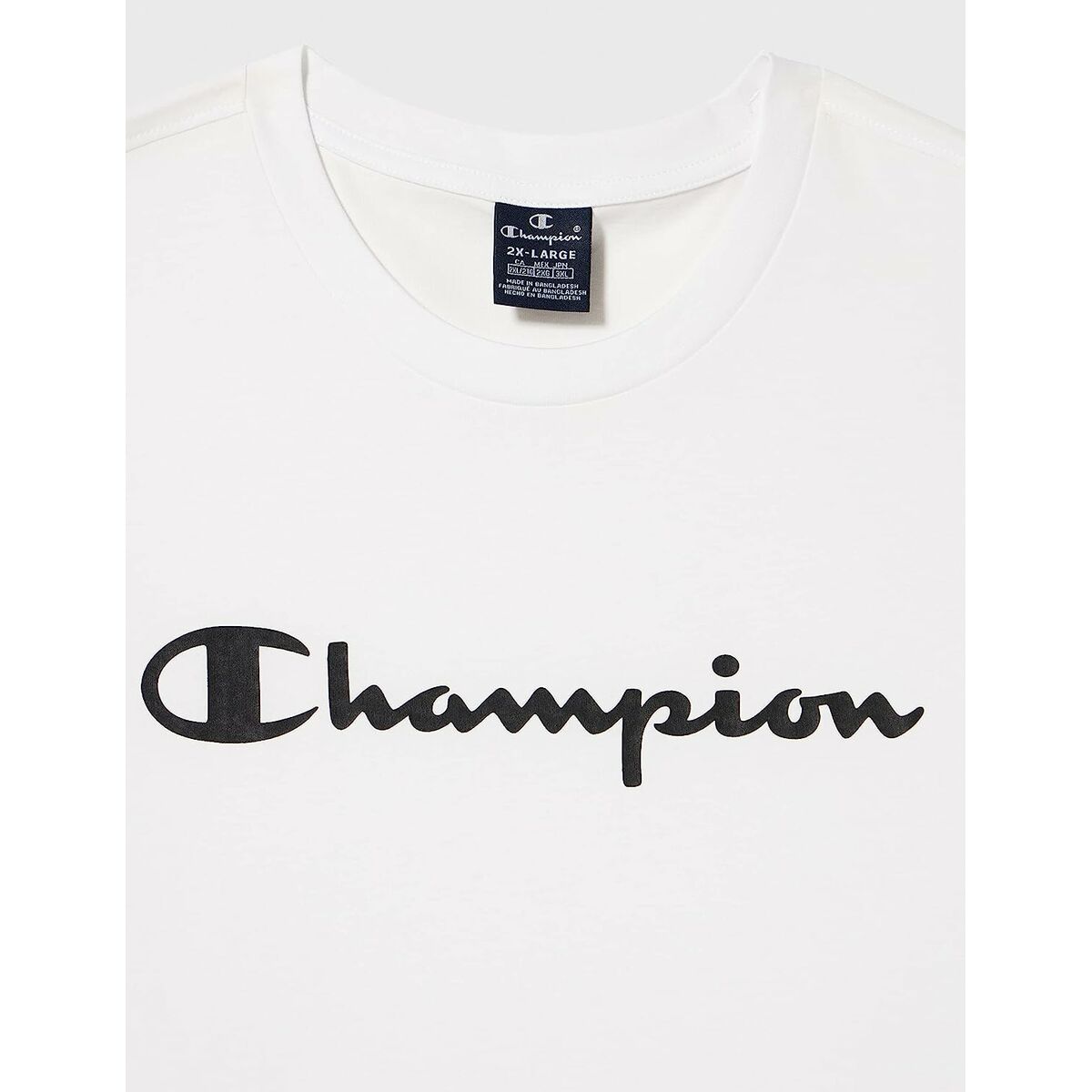 Maglia a Maniche Corte Uomo Champion Crewneck Bianco