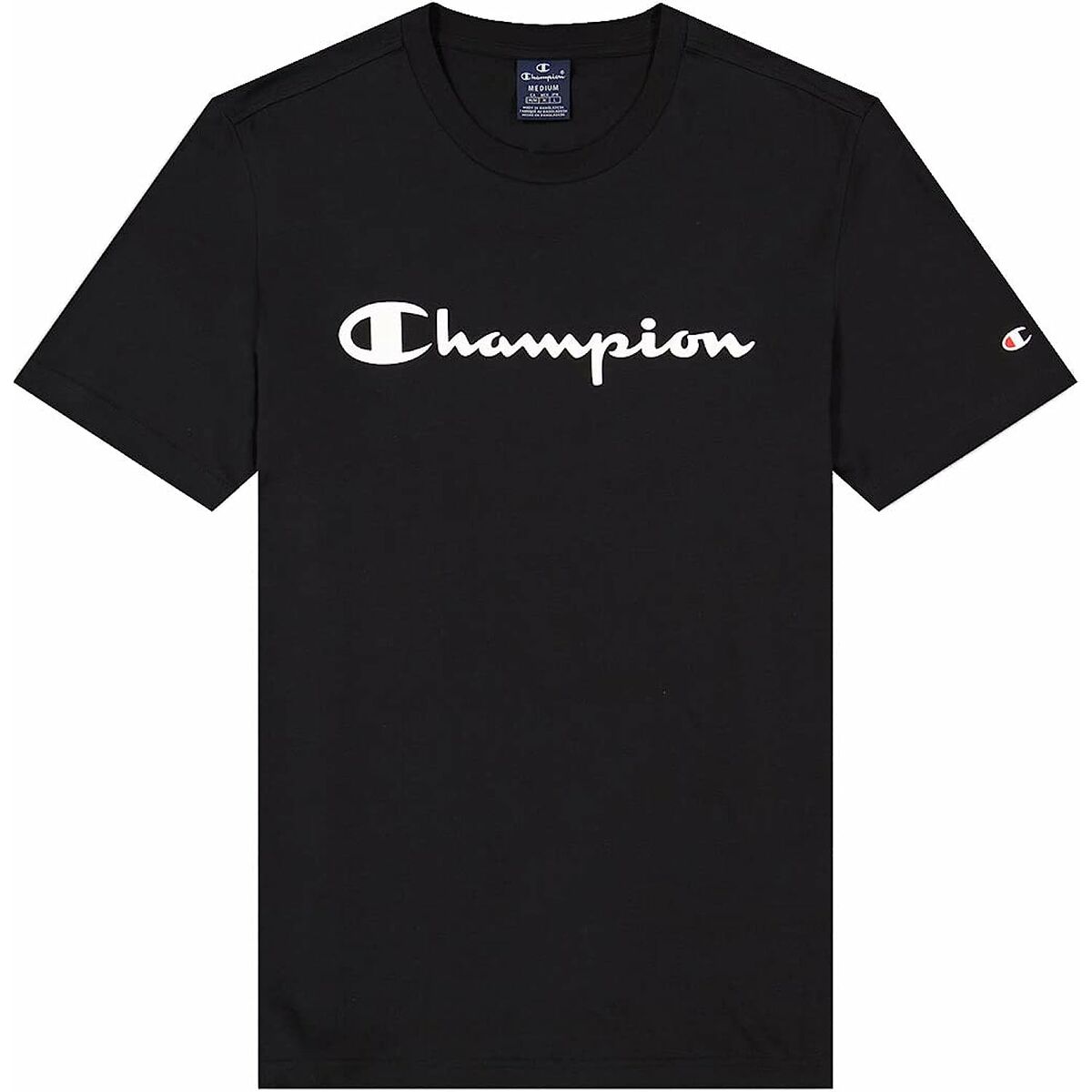 Maglia a Maniche Corte Uomo Champion Crewneck Nero