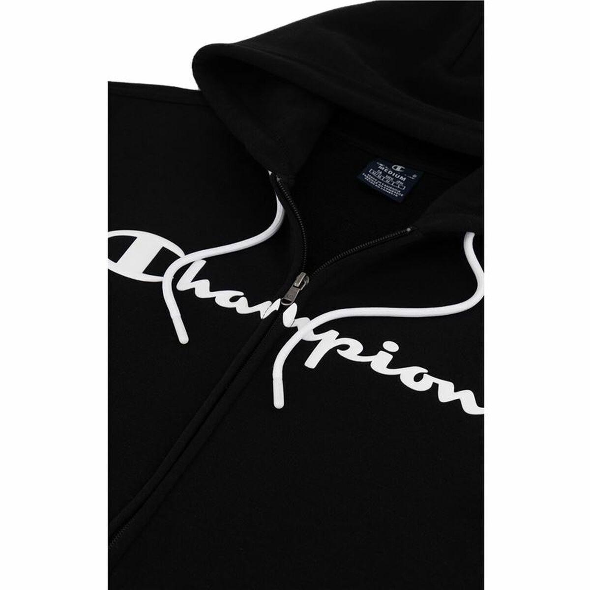 Felpa con Cappuccio Uomo Champion Hooded Full Zip Nero