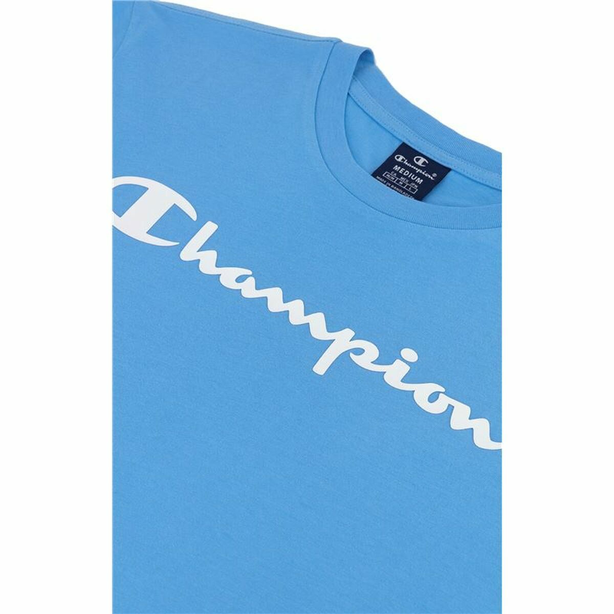 Maglia a Maniche Corte Uomo Champion Crewneck Azzurro