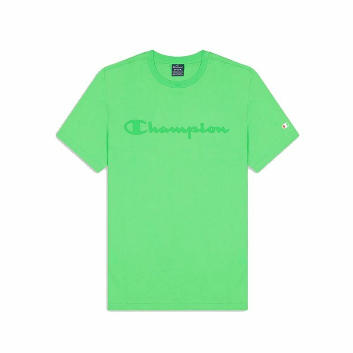 Maglia a Maniche Corte Uomo Champion Crewneck Verde