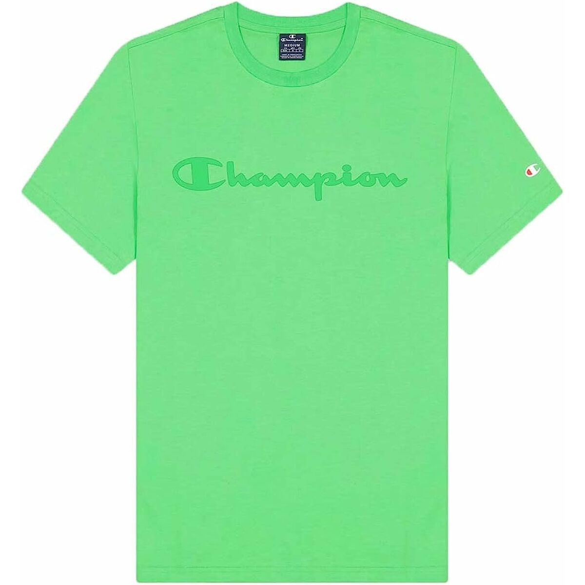 Maglia a Maniche Corte Uomo Champion Crewneck Verde