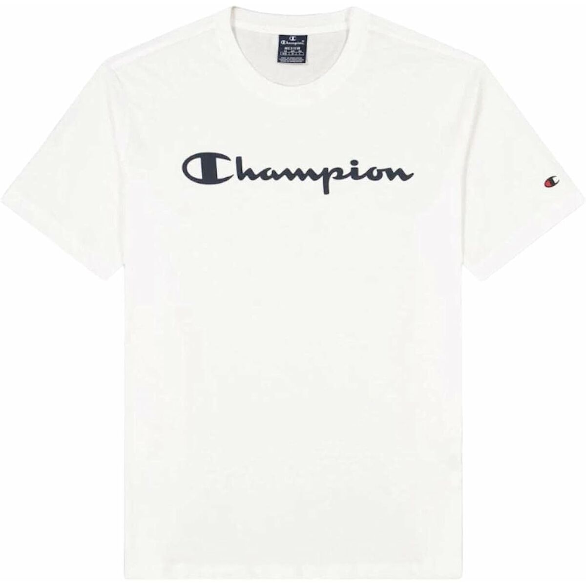 Maglia a Maniche Corte Uomo Champion Crewneck Bianco