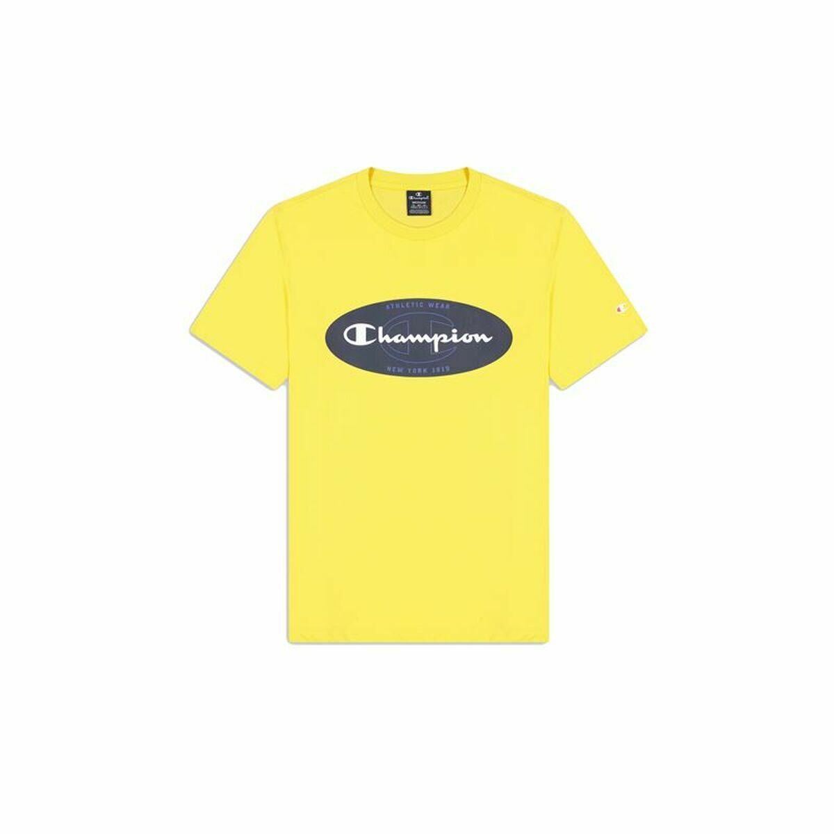 Maglia a Maniche Corte Uomo Champion Crewneck Giallo