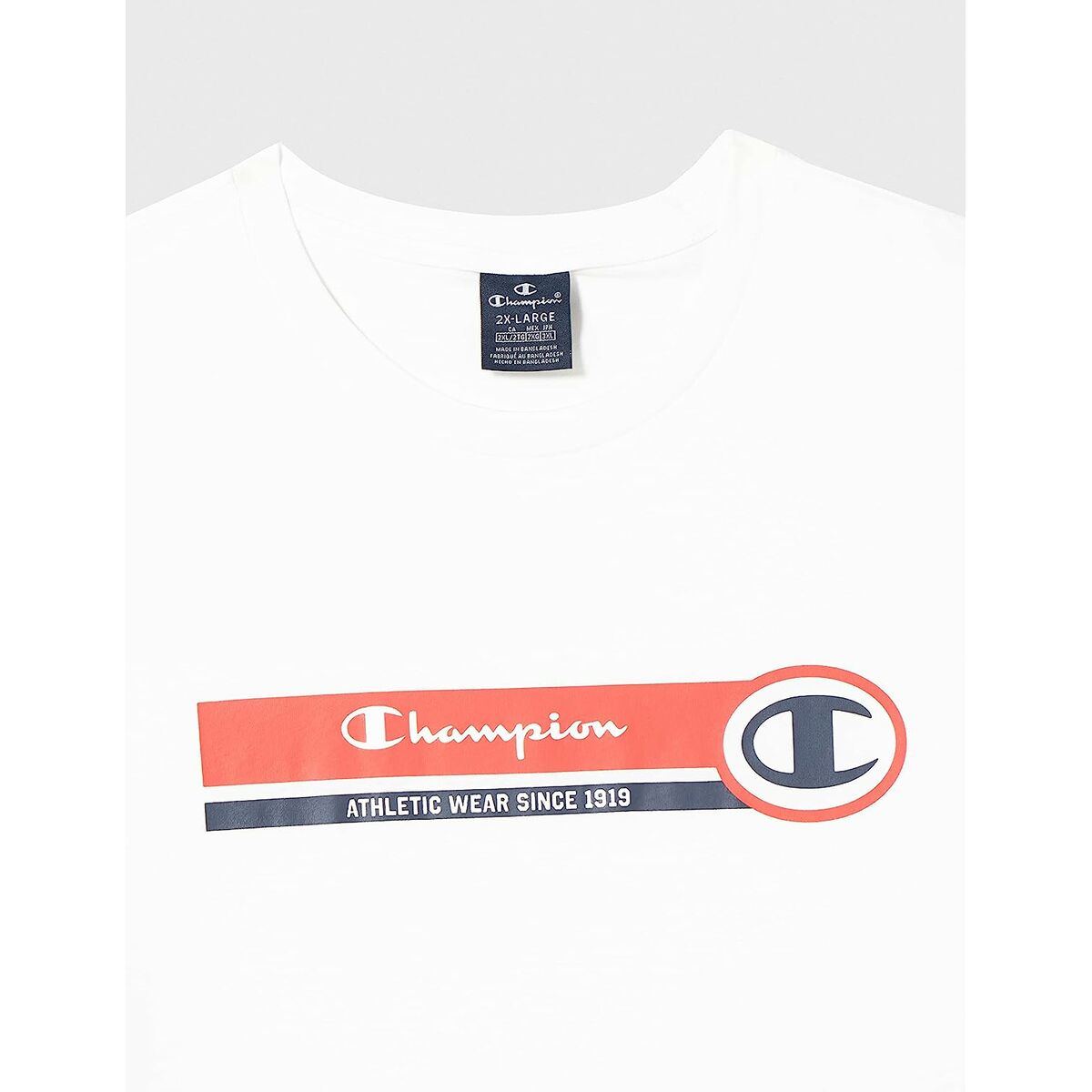 Maglia a Maniche Corte Uomo Champion Crewneck Bianco