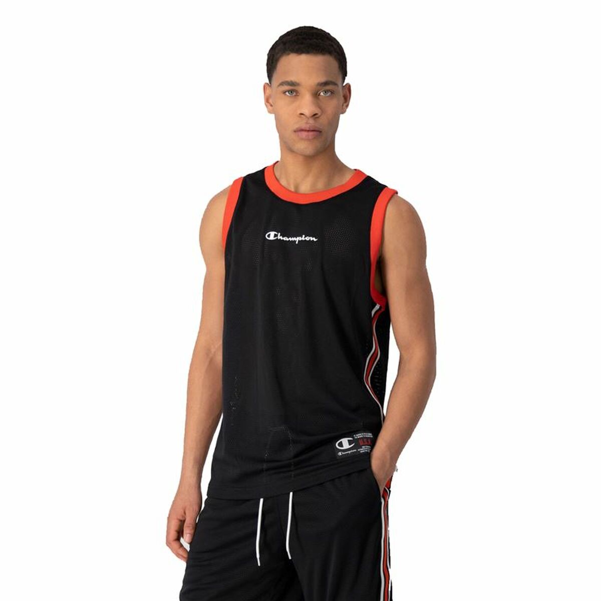 Maglia Smanicata da Uomo Champion Tank Top Nero