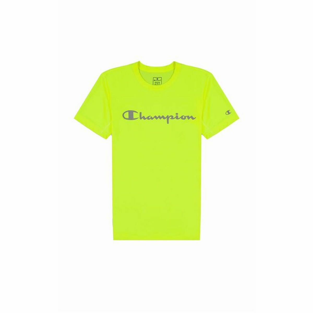 Maglia a Maniche Corte Uomo Champion Crewneck Verde limone