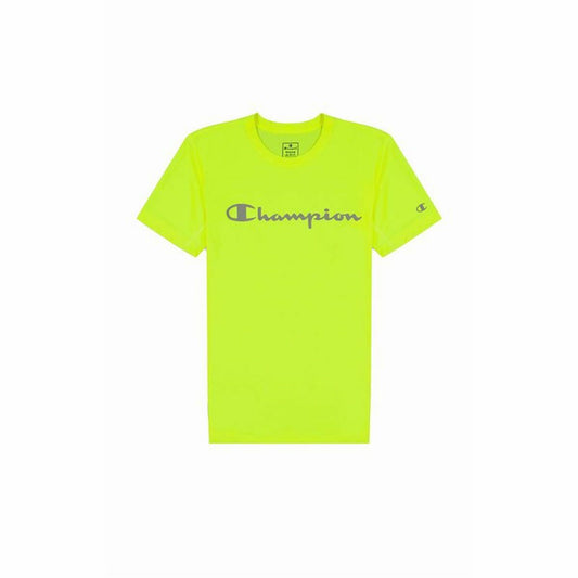 Maglia a Maniche Corte Uomo Champion Crewneck Verde limone