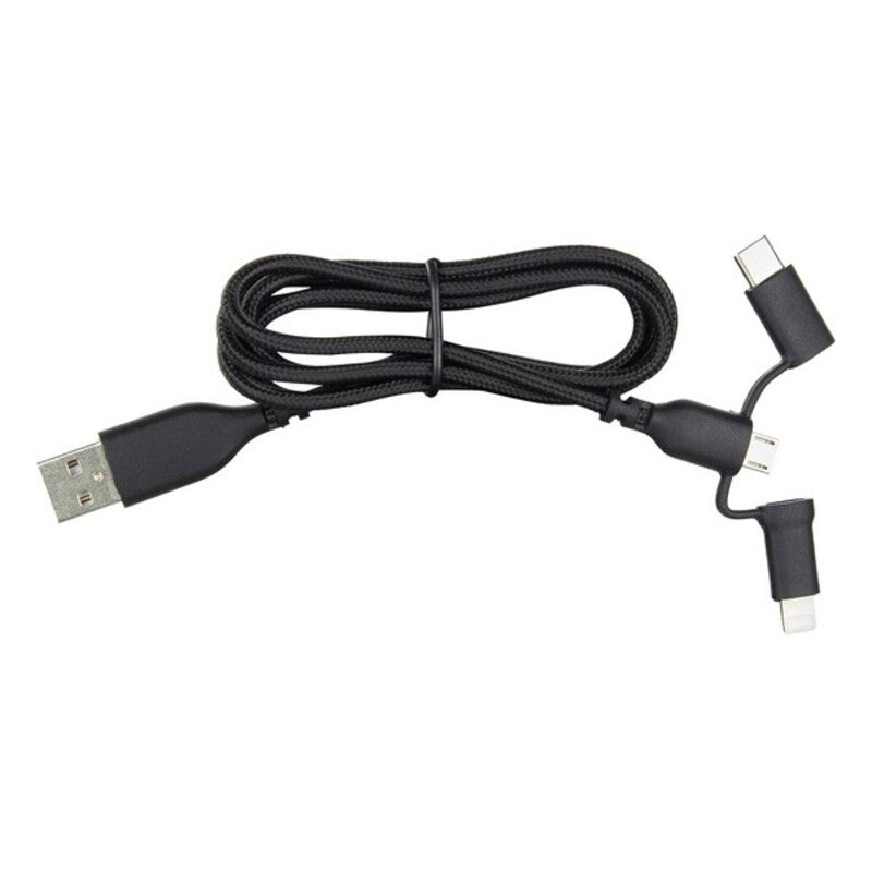 Cavo da USB a USB-C e Lightning Ewent EW1376 (1 m) Nero