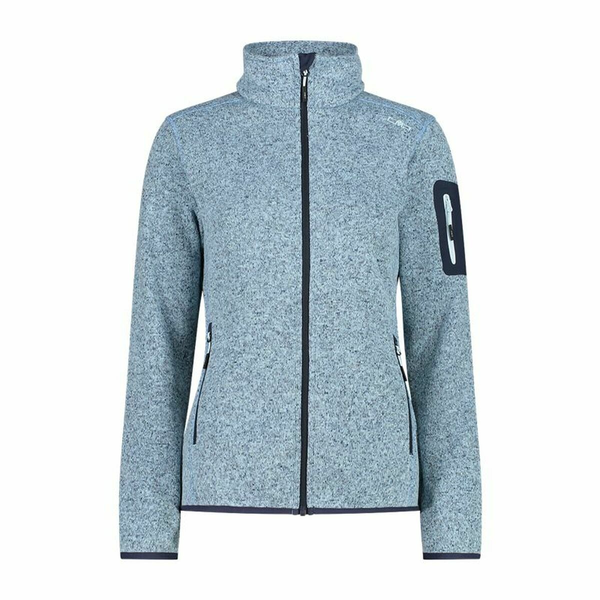 Giacca Sportiva da Donna Campagnolo Melange Knit-Tech Azzurro