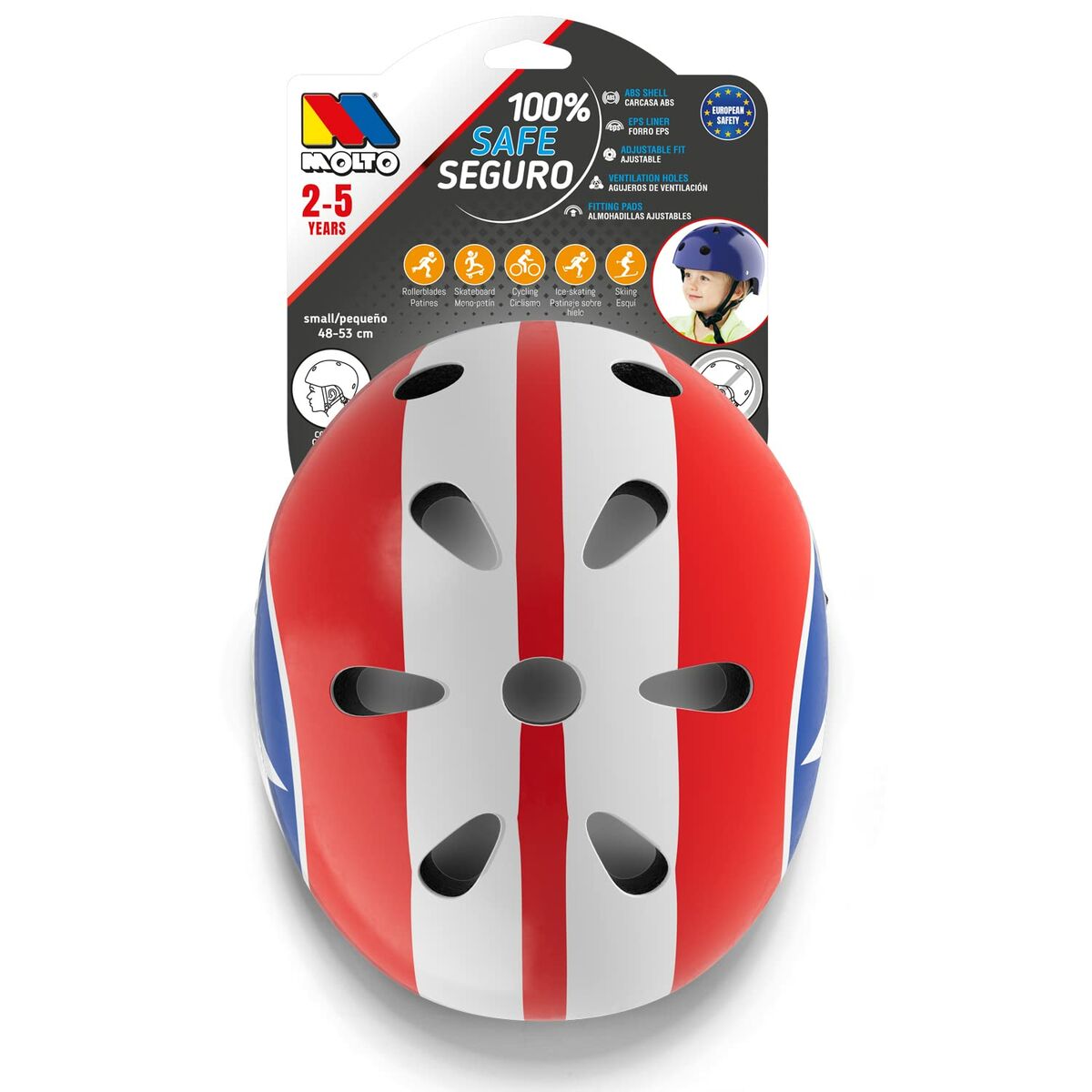 Casco per Bambini Moltó Azzurro Stella