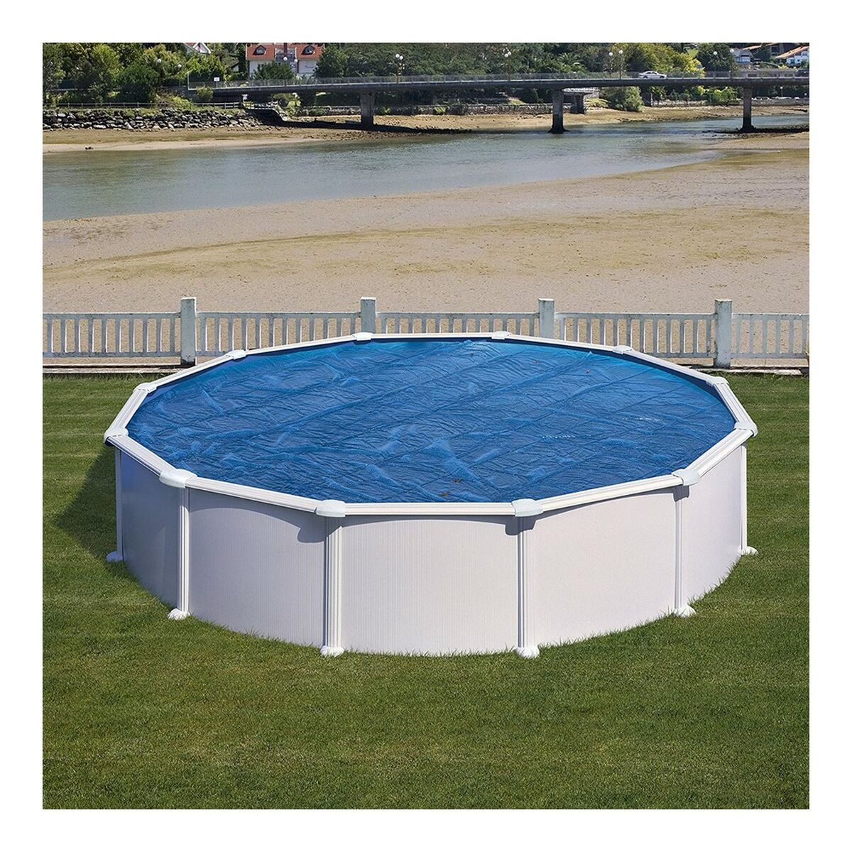 Copertura per piscina Gre CV300 Azzurro Ø 300 cm