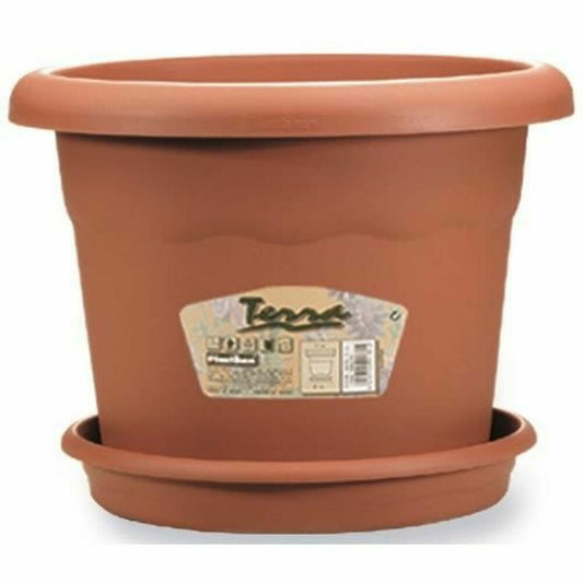 Vaso Plastiken 7360 Marrone Terracotta Plastica Rotondo Ø 60 cm