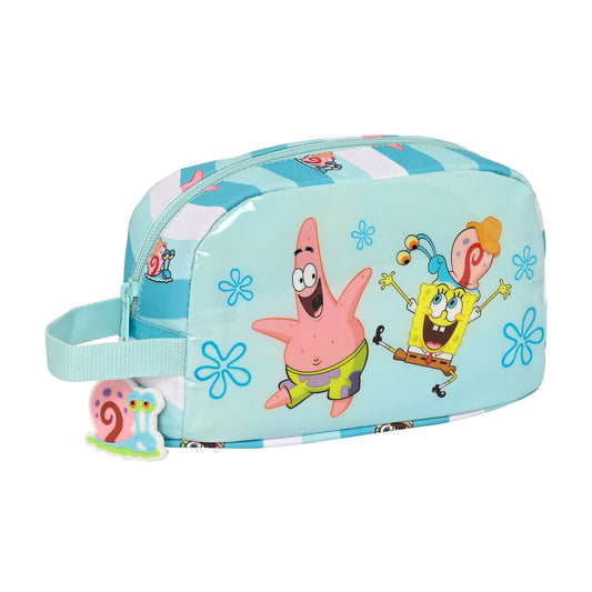 Portamerenda Termico Spongebob Stay positive Azzurro Bianco (21.5 x 12 x 6.5 cm)