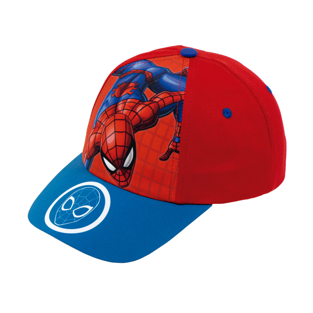 Cappellino per Bambini Spider-Man Great power Azzurro Rosso (48-51 cm)