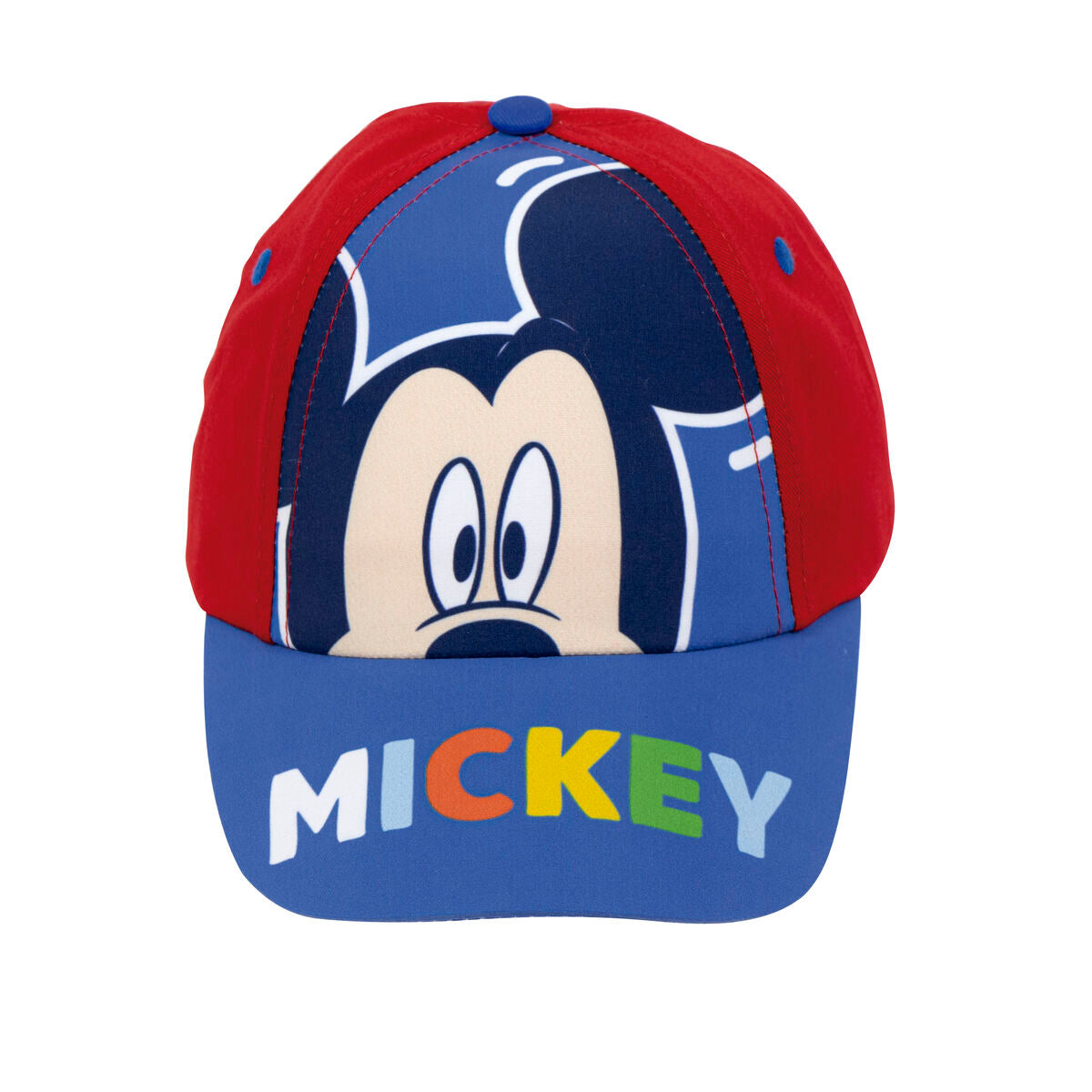 Cappellino per Bambini Mickey Mouse Happy smiles Azzurro Rosso (48-51 cm)