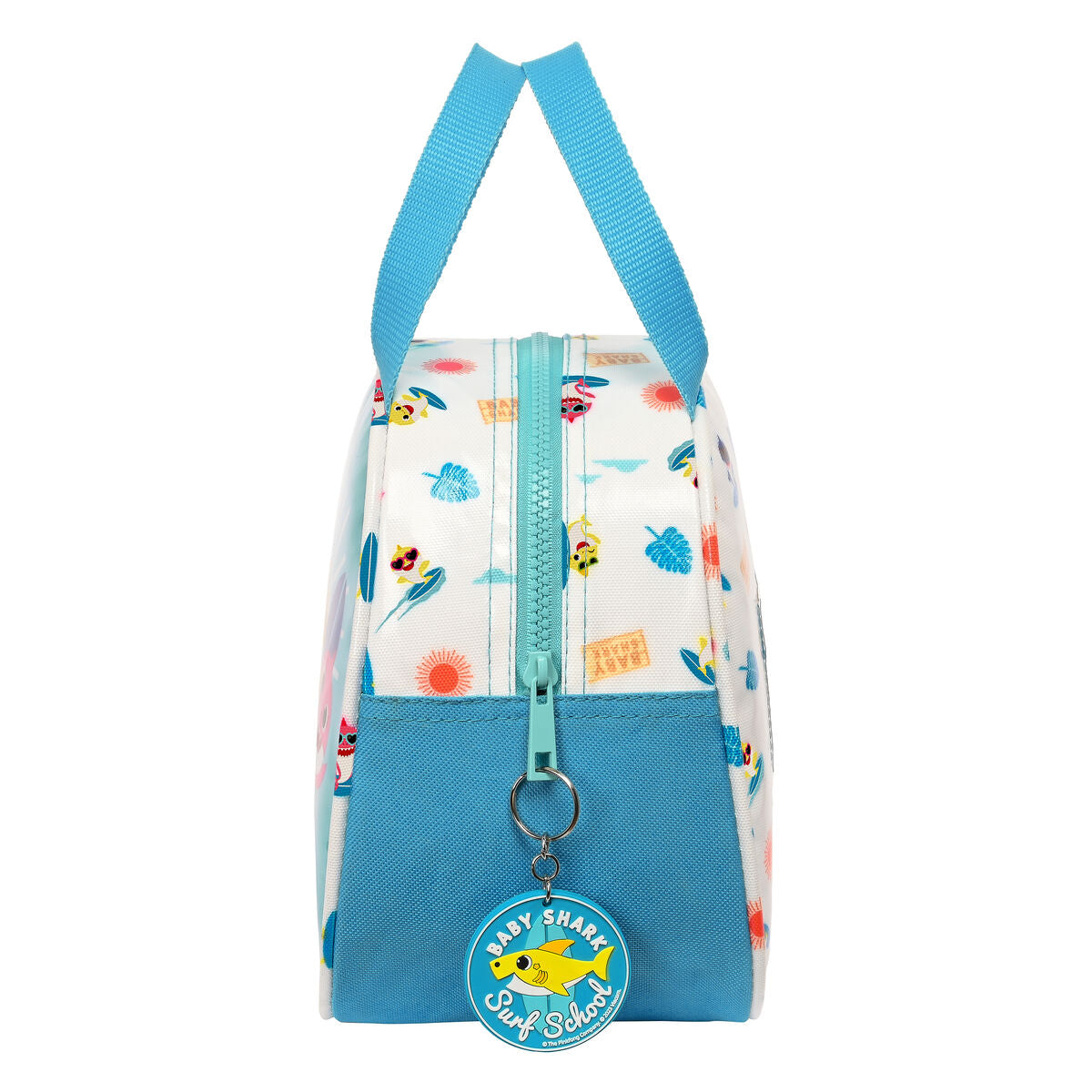 Portamerenda Termico Baby Shark Surfing Azzurro Bianco 19 x 22 x 14 cm