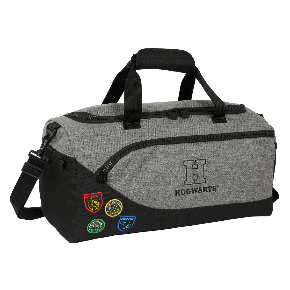 Borsa da Palestra Harry Potter House of champions Nero Grigio 50 x 25 x 25 cm