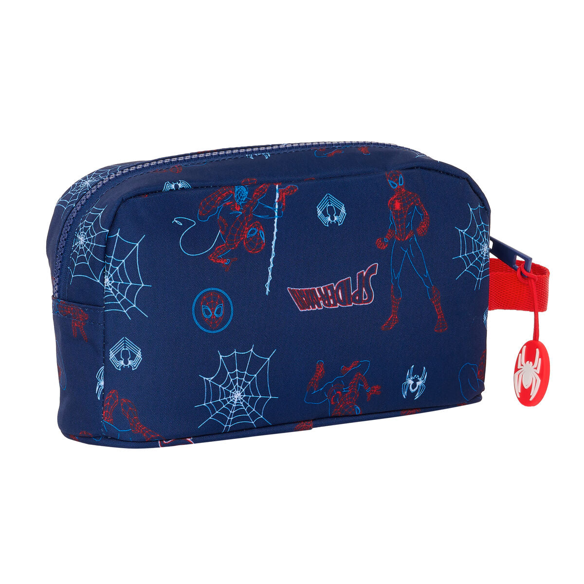 Portamerenda Termico Spider-Man Neon Blu Marino 21.5 x 12 x 6.5 cm