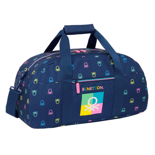 Borsa da Palestra Benetton Cool Blu Marino 50 x 26 x 20 cm