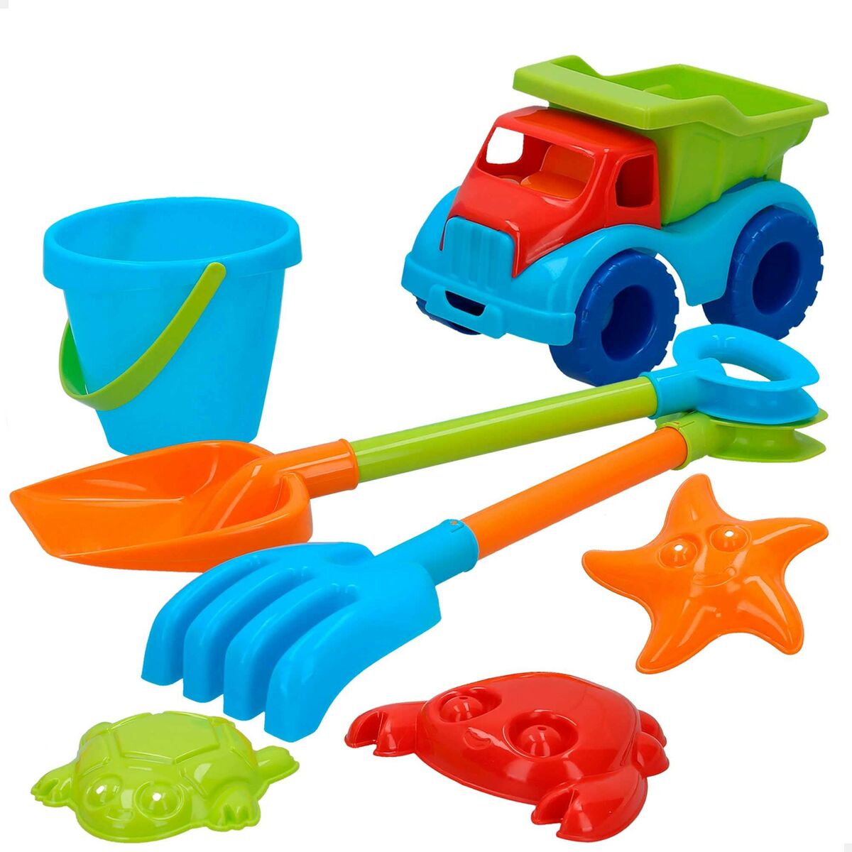 Set di giocattoli per il mare Colorbaby 18 cm Camion 7 Pezzi