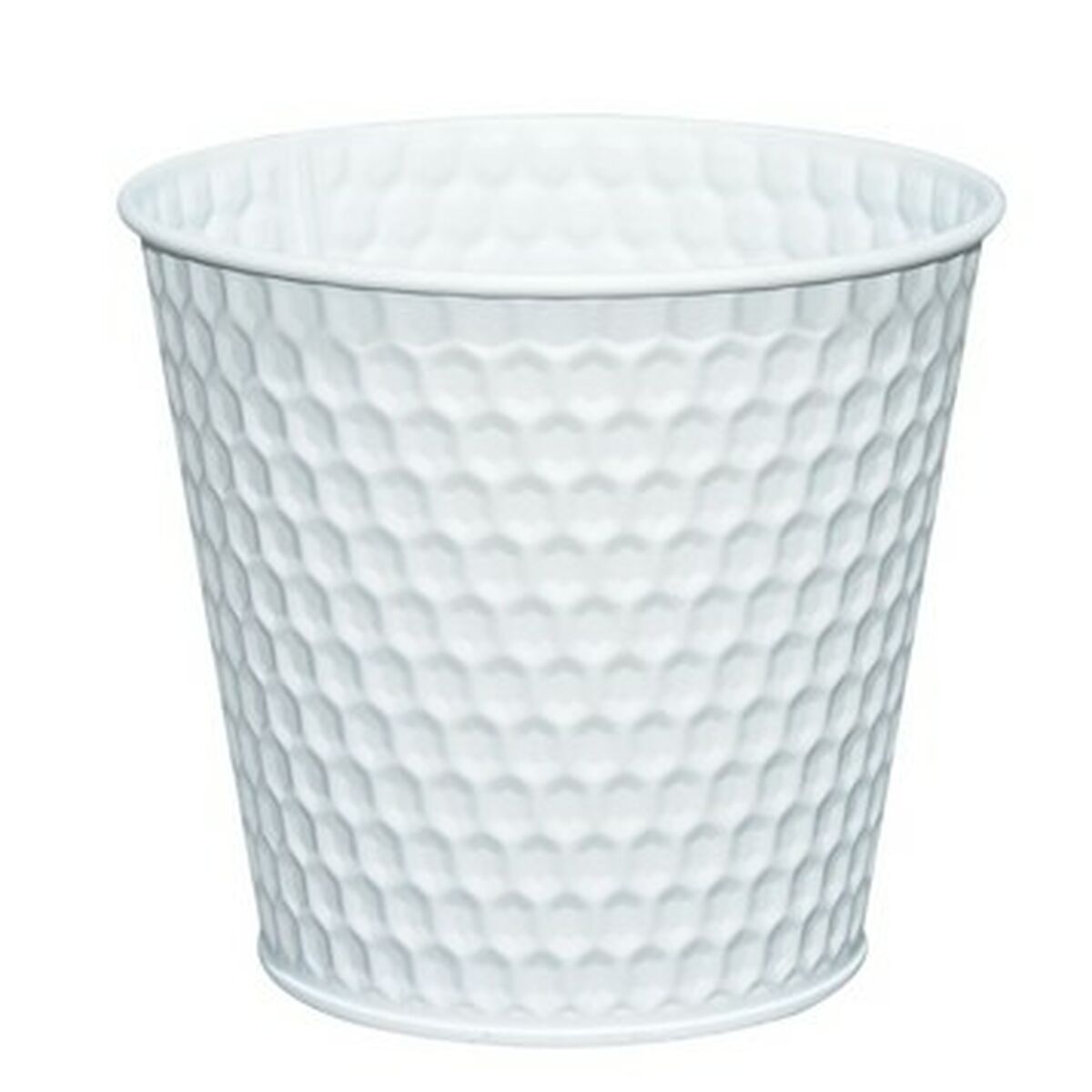 Vaso Versa Zink Bianco Metallo 14 x 12,5 x 14 cm