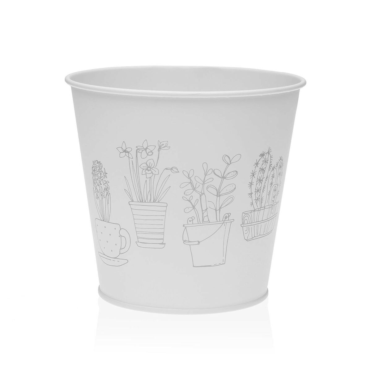 Vaso Versa Zink Bianco Metallo (14,5 cm)