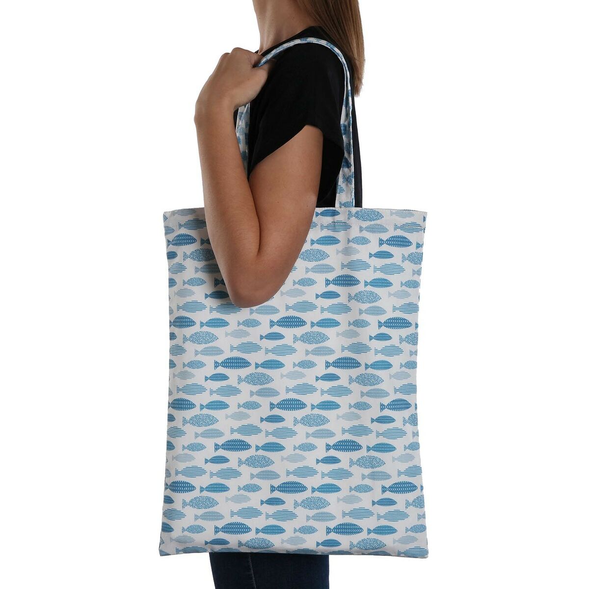Shopping Bag Versa Pesci Poliestere 36 x 48 x 36 cm
