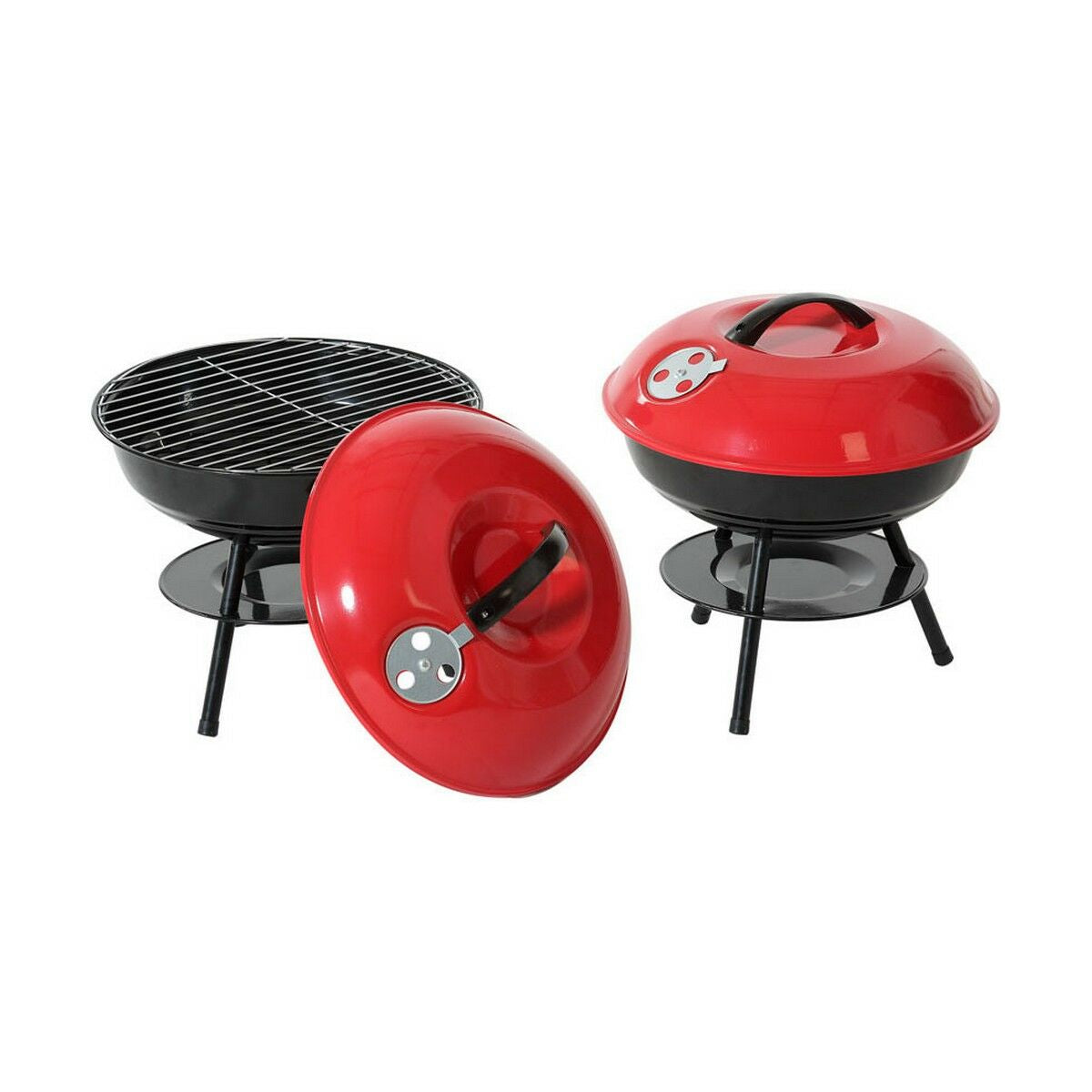 Barbecue Portatile Rosso/Nero 35,5 x 37 cm