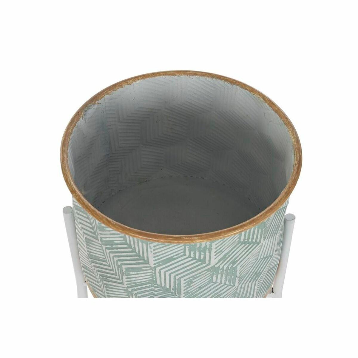 Vaso DKD Home Decor Metallo Bicolore (35 x 35 x 91 cm)