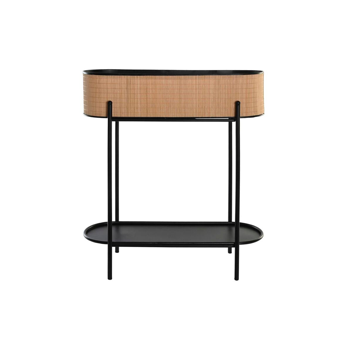 Vaso DKD Home Decor Naturale Nero Metallo Coloniale Bambù (60 x 23.5 x 69 cm)