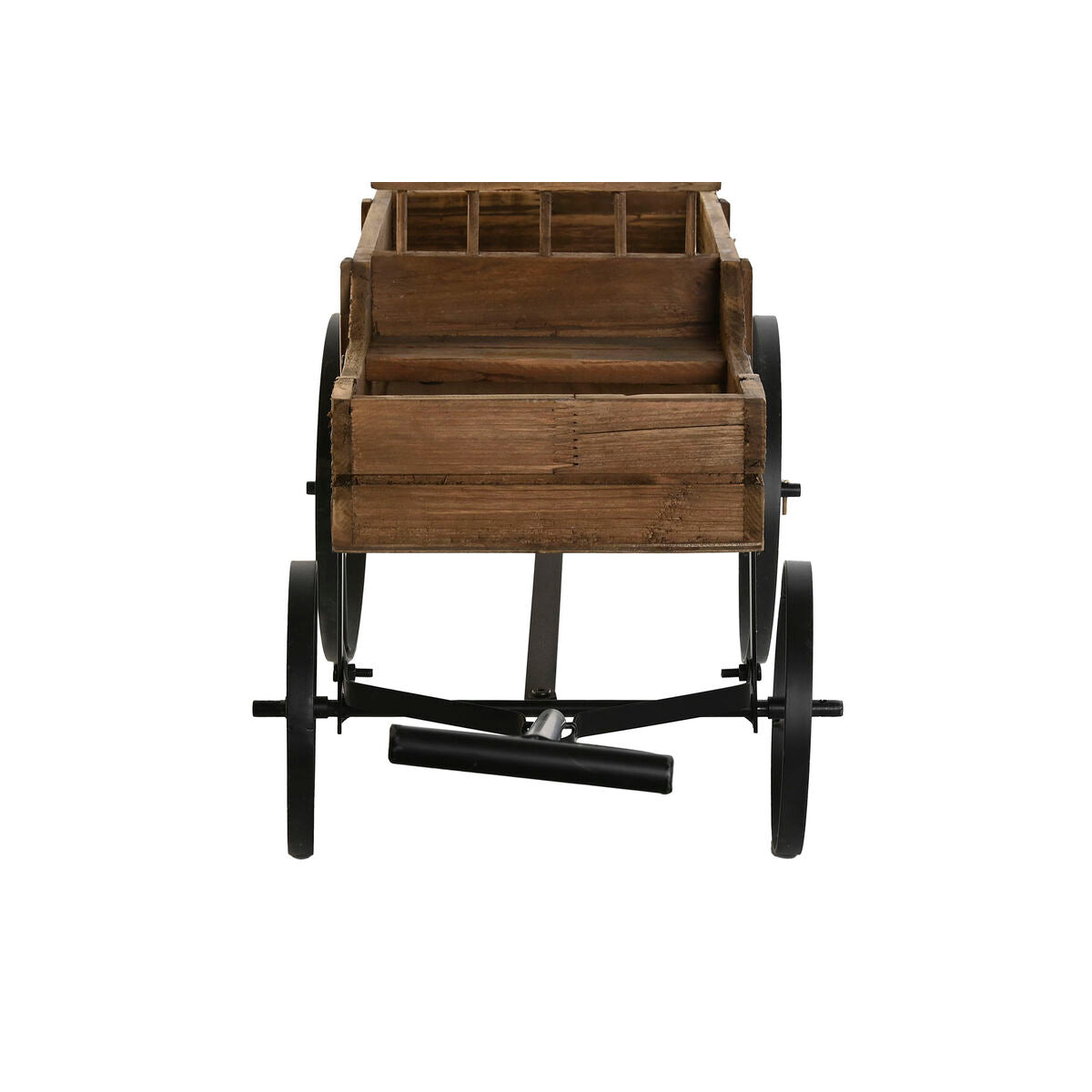 Carrello da Giardino DKD Home Decor Nero Marrone scuro Legno Metallo Abete Legno Riciclato Legno di abete 60 x 31 x 57 cm