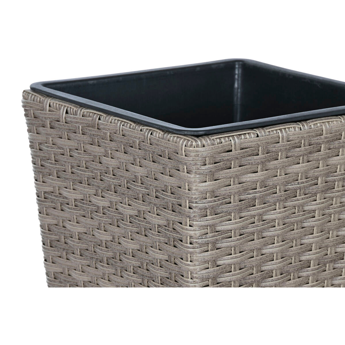 Set di vasi da fiori Home ESPRIT polipropilene Rattan 31 x 31 x 61 cm