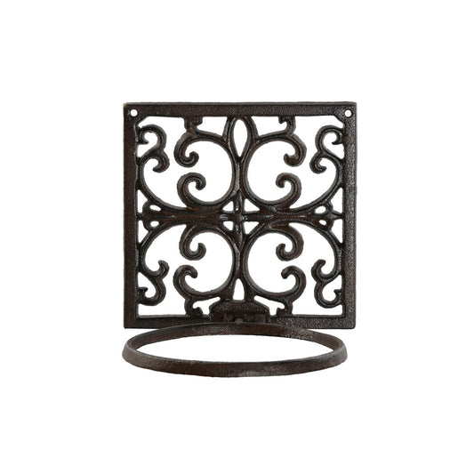 Supporto da Parete per Appendere Vasi Home ESPRIT Marrone scuro Ferro 18 x 17,5 x 18 cm
