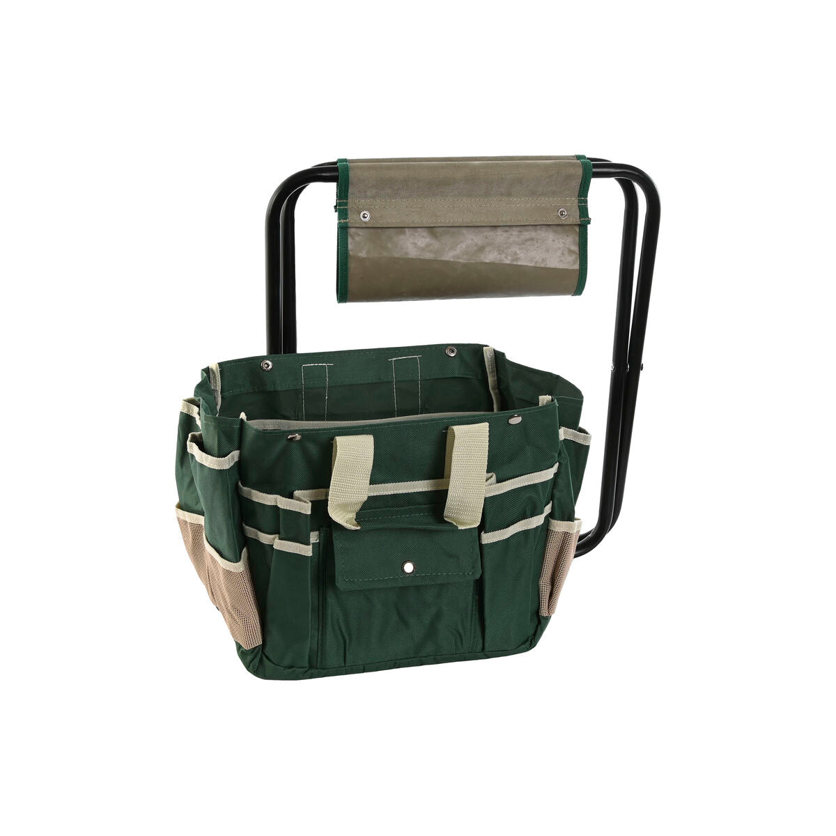 Kit di attrezzi per il giardinaggio Home ESPRIT 7 Pezzi Nero Verde Argentato 40 x 28 x 35 cm