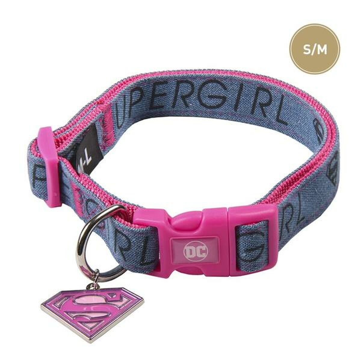 Collare per Cani Superman Rosa S/M