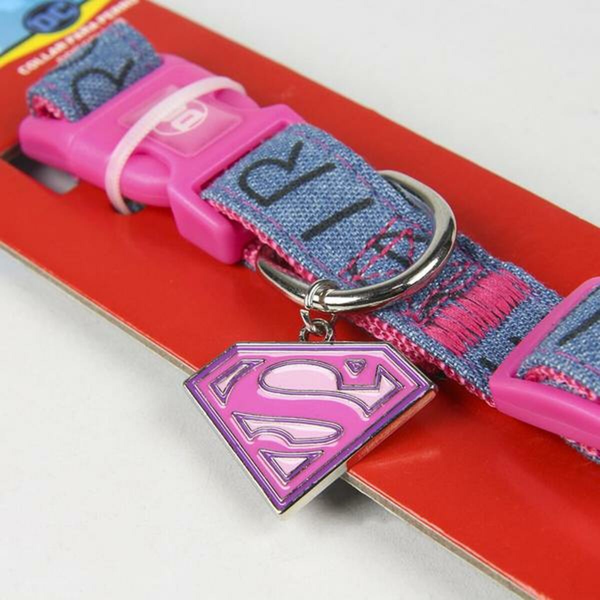 Collare per Cani Superman Rosa S/M