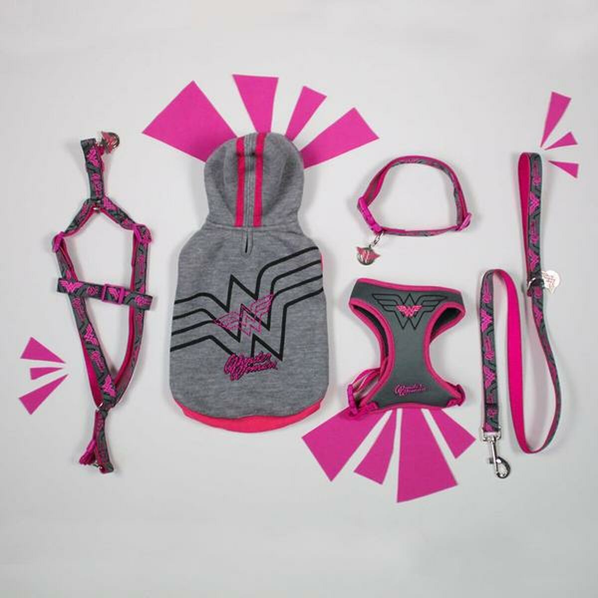 Imbracatura per Cani Wonder Woman Rosa S/M