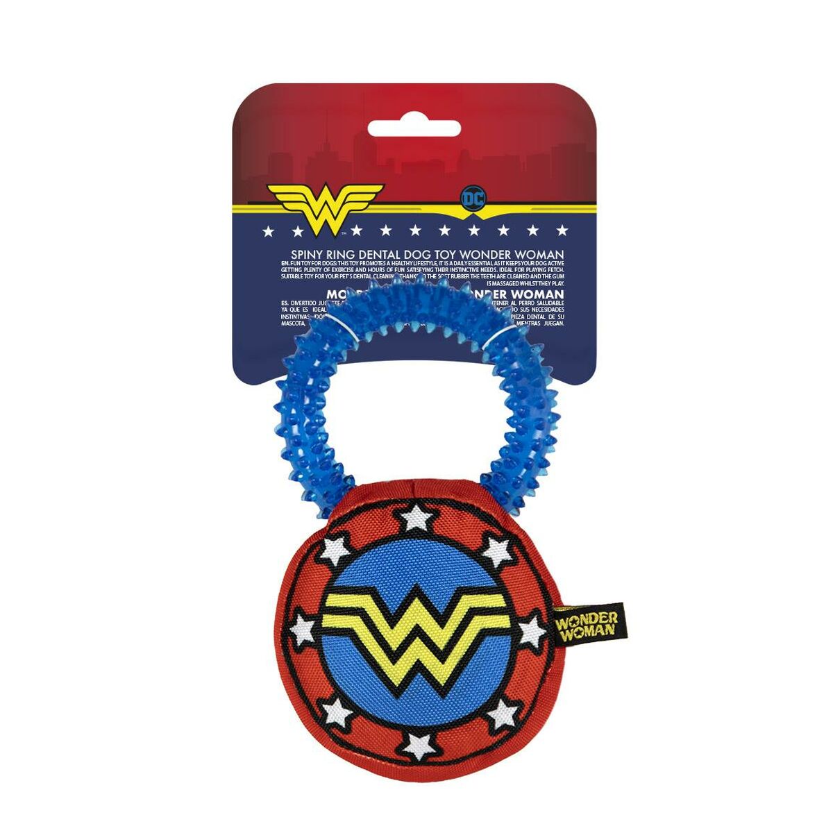 Giocattoli per cani Wonder Woman   Azzurro 100 % poliestere