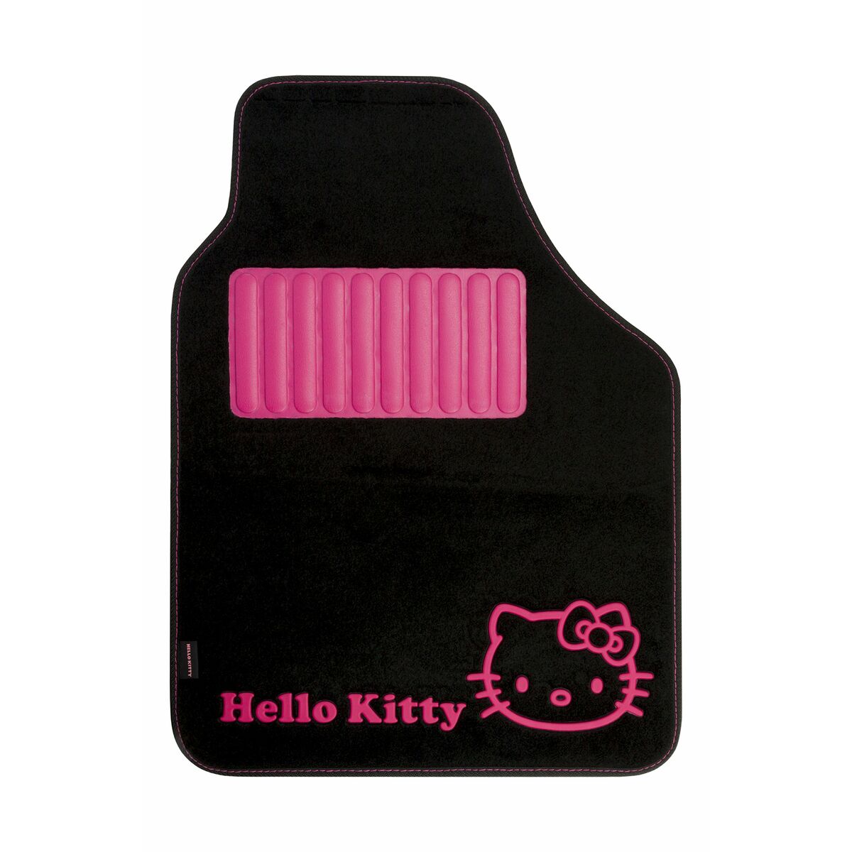 Set di Tappetini per Auto Hello Kitty Nero Rosa (4 pcs)